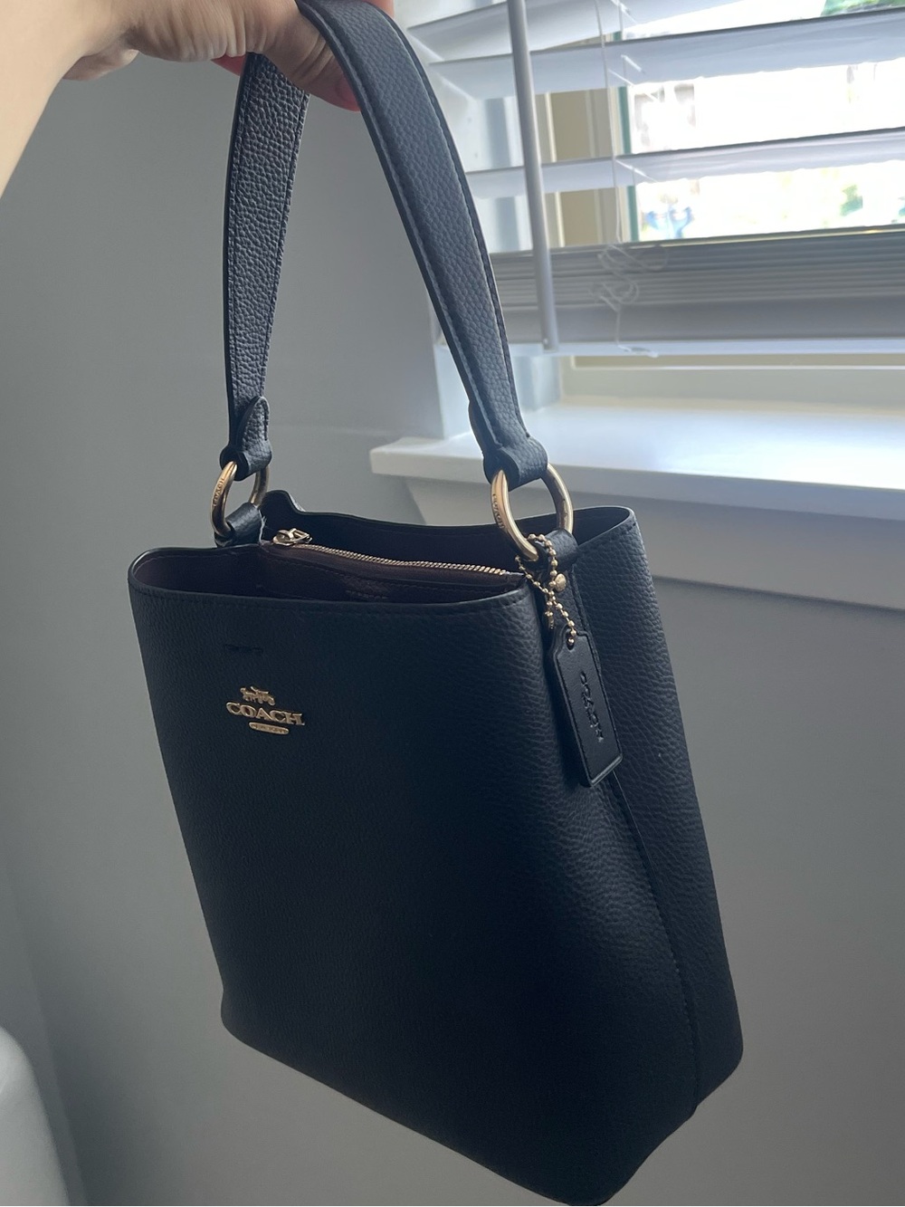Coach black bucket bag leather - Picture 3 of 5
